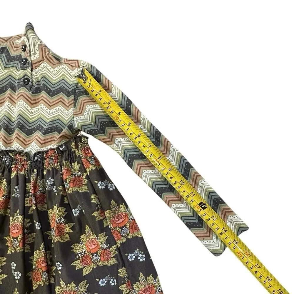 Matilda Jane Girls SZ 6 Field Trip Harlow Mock Turtleneck Cottagecore BOHO Dress
